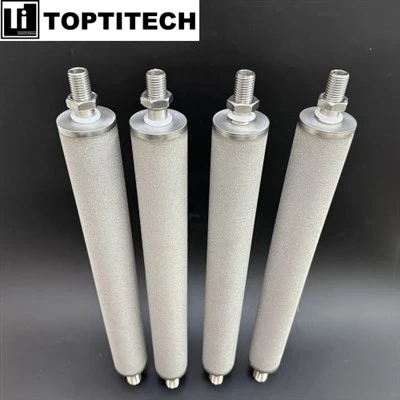Elemen Filter Batang Titanium 20 mikron Digunakan Untuk Filtrasi Air Setelah Disinfeksi Ozon